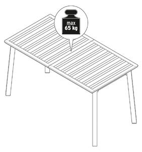 Rozkladací stôl »Liska«; cca 1,4 – 2 m