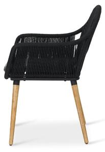 Škrupinová stolička s textilným výpletom