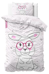 Ružové bavlnené posteľné obliečky pre dievčatko 140 x 200 cm