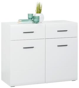 KOMODA, antracitová, biela, 100/84,6/41,6 cm Hom`in - Obývacie zostavy