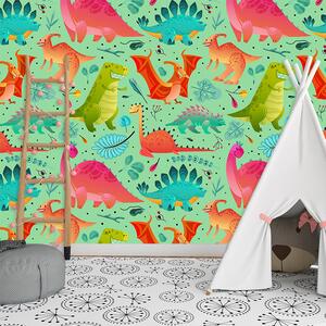Sablio Tapeta Dinosaury v tráve - 336x220 cm