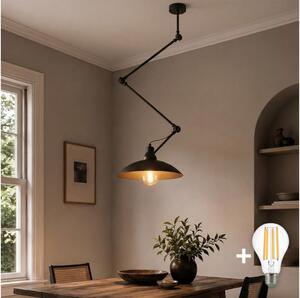 Brilagi - LED nastaviteľný luster na tyči IRONBEAM 1xE27/60W/230V čierna