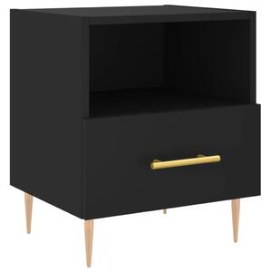 Nočný stolík čierny 40x35x47,5 cm kompozitné drevo