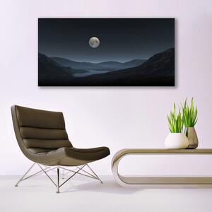 Obraz na skle Noc mesiac príroda 120x60 cm 4 Prívesky