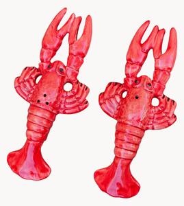 Ručne maľovaná soľnička a korenička Lobster, 2 ks