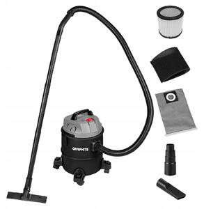 Vysávač GRAPHITE na mokré a suché vysávanie (1200 W, objem nádoby 20 l, v krabici) - s penovým filtrom, HEPA - sacia hadica: 2 m