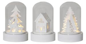 Svítící LED dekorace Kupol – set 3 ks