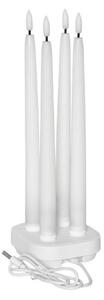 Dobíjecí LED svíčky Flamme – set 4 ks + dobíjecí stanice