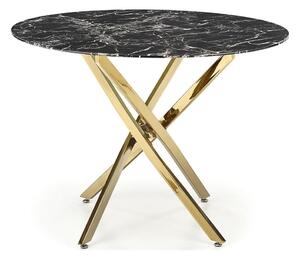 Jedálenský stôl ESTEN 100 cm čierny/zlatý