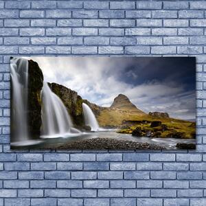 Obraz Canvas Vodopád hory príroda 120x60 cm