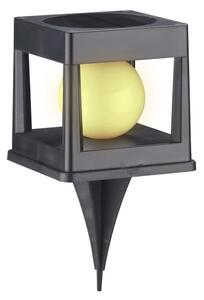 LED solárne svietidlo CUBO LED/3,7V 1200 mAh IP44 čierne