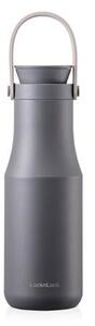 Nerezová termoska s uchom LOCK Metro 470 ml šedá