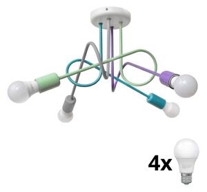 LED Prisadený luster OXFORD 4xE27/10W/230V
