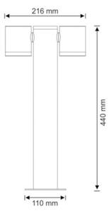 Vonkajšia lampa PINO 2xGU10/10W/230V IP44 44 cm