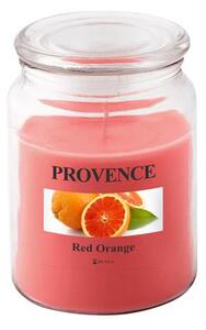 Vonná sviečka v skle PROVENCE 95 hodín červený pomaranč