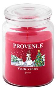 Vonná sviečka v skle PROVENCE 95 hodín vianočný snehuliak