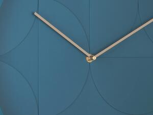 MUZZA Nástenné hodiny Leon Ø 40 cm modre