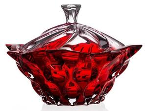 KRIŠTÁĽOVÁ MISKA BOHEMIA SAMBA RED 210MM