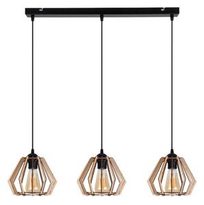 Luster na lanku BERGO 3xE27/60W/230V čierna