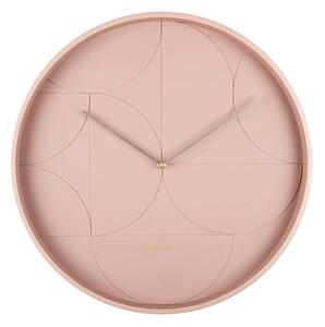 MUZZA Nástenné hodiny Leon Ø 40 cm ružove