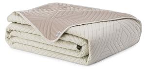 Jemná béžová posteľná prešívaná prikrývka bez nití Hot Press 170 x 270 cm
