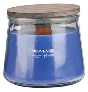 Vonná sviečka v skle PROVENCE drevený knôt 28 hodín sugarplum