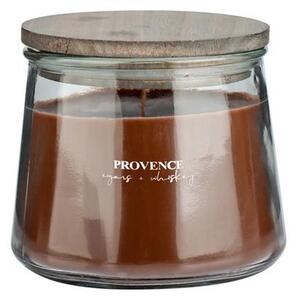 Vonná sviečka v skle PROVENCE drevený knôt 28 hodín cigars&whisky