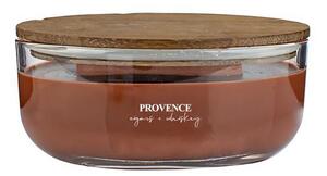 Vonná sviečka v skle PROVENCE drevený knôt 24 hodín cigars&whisky
