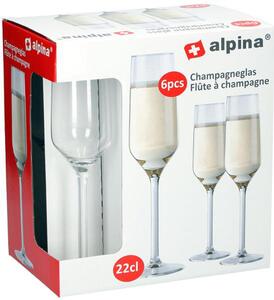 Pohár na šampanské ALPINA 220ml 6ks