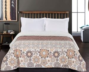 Vysoko kvalitný ornamentálny prehoz na posteľ s kvetmi 260 x 280 cm