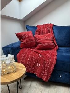 Ruhhy Vianočná deka 160 x 200 cm + 2 x obliečka na vankúš, červená
