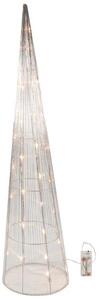 DEKORÁCIA VIANOČNÝ KUŽEĽ 30LED 80CM STRIEBORNÝ TIME.2XA