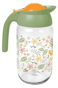 Sklenený džbán s viečkom TORO 1,5 l botanica