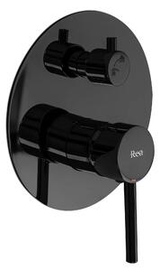 Rea - Podomietková sprchová súprava Lungo + BOX - čierna