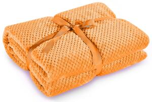 Slniečkovo oranžová deka s vtláčaným vzorom