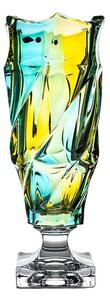 KRIŠTÁĽOVÁ VÁZA BOHEMIA FLAMENCO LEMON 380MM