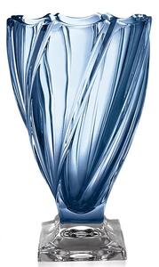 BOHEMIA PONTI BLUE VÁZA NA NOHE 330MM