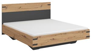 POSTEĽ, 180/200 cm, plast, kompozitné drevo, tmavosivá, dub artisan Rauch Möbel - Online Only zostavy, Online Only