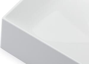 CERANO - Umývadlo na dosku z liateho mramoru Andrius - biela lesklá - 60x40 cm