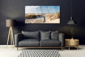 Obraz na skle Pláž chodník krajina 120x60 cm 4 Prívesky