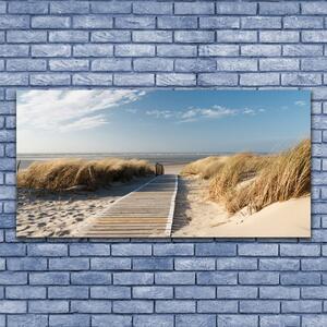 Obraz na skle Pláž chodník krajina 120x60 cm 4 Prívesky