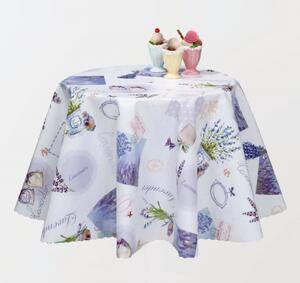 Obrus ​​PVC okrúhly FL-1038-01 - Lavender (rôzne veľkosti)