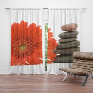 Sablio Záves Gerbera s kameňmi: 2 ks 140x250 cm
