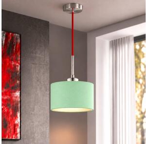 Eglo - LED luster na lanku TUNJA 1xE27/60W/230V priemer 20 cm zelená/červená
