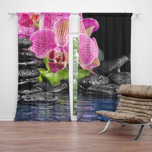 Sablio Záves Orchidea na kameňoch: 2 ks 140x250 cm