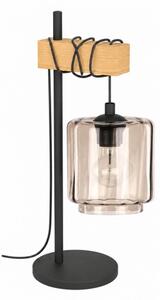 BRILAGI - Stolná lampa NUBILA 1xE27/40W/230V hnedá/čierna/dymová béžová