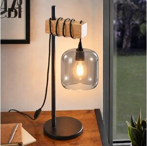 BRILAGI - Stolová lampa NUBILA 1xE27/40W/230V hnedá/čierna/dymovo-sivá