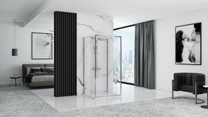 Rea Rapid Swing, 3-stenová sprchová kabína 100 (dvere) x 100(stena) x 100(stena) x 195 cm, 6mm číre sklo, chrómový profil, KPL-09123