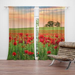 Sablio Záves Pole vlčieho maku 2: 2 ks 140x250 cm