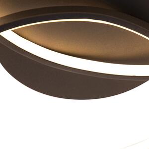 Stropná lampa čierna 60 cm vrátane LED 3-stupňového stmievania - Rowin